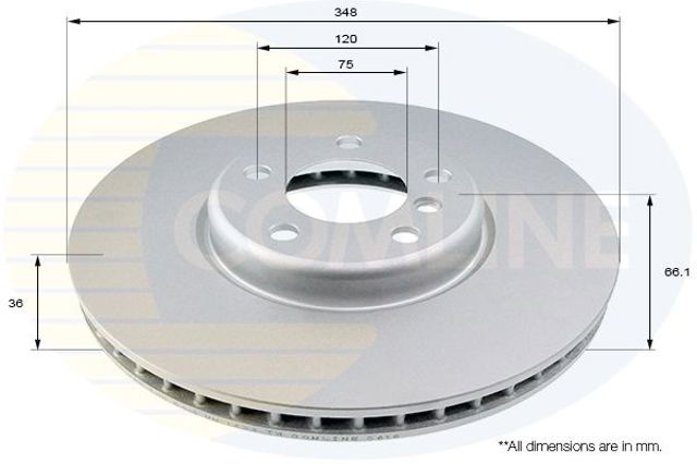 Гальмо дискове переднє ADC1791VR COMLINE