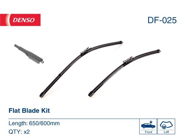 Df-025  denso - комплект склоочисників flat blade kit DF-025