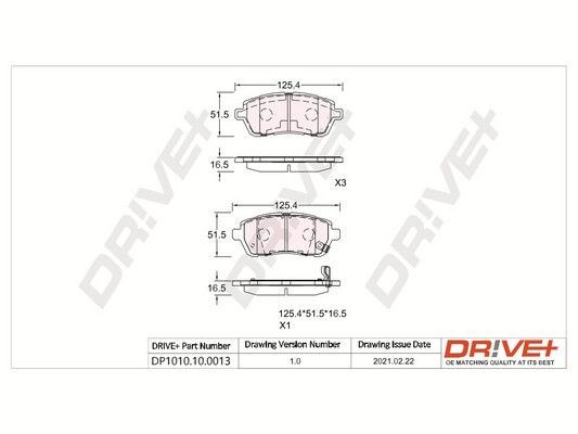 Dp1010.10.0013 drive+ - гальмівні колодки до дисків DP1010.10.0013