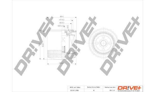 Dp1110.11.0048 drive+ - фільтр оливи (аналог wl7291) DP1110.11.0048
