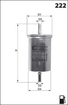Ele6067 фільтр палива ( аналогwf8251/kl409) ELE6067
