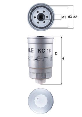 Фільтр паливний KC18