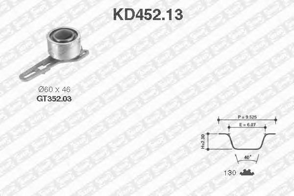 Kd452.13  ntn-snr - ремкомплект ременя грм KD452.13