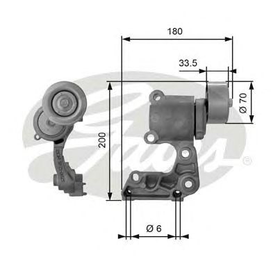 Натяжна планка поліклинового ременя T38410 GATES
