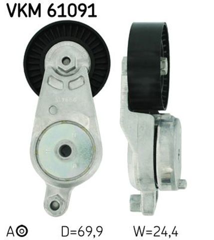 Натяжна планка поліклинового ременя VKM61091 SKF