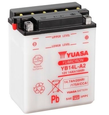 Мото yuasa 12v 14,7ah  yumicron battery  yb14l-a2 (сухозаряжений) YB14L-A2