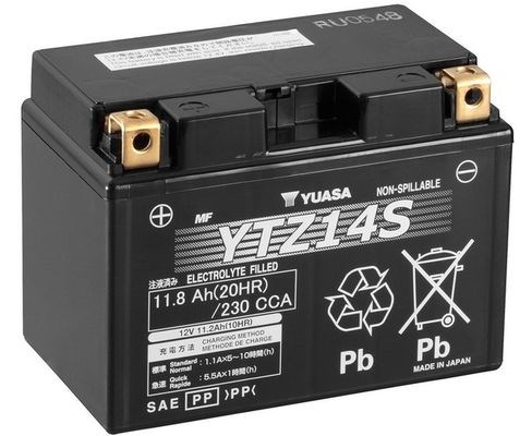 Мото yuasa 12v 11,8ah  high performance mf vrla battery  ytz14s(gel) YTZ14S