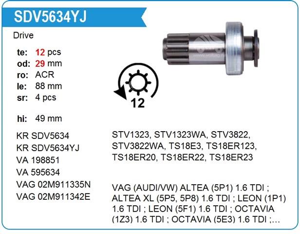 Привід стартера бендикс SD3078 AS-PL