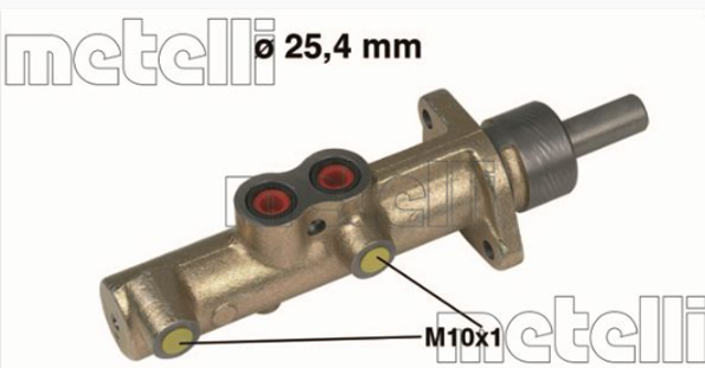 Циліндр головний гальма (Гідротормоз) 050235 METELLI
