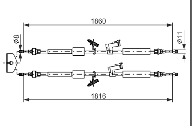 Гальмо стоянкове 1987482189 BOSCH