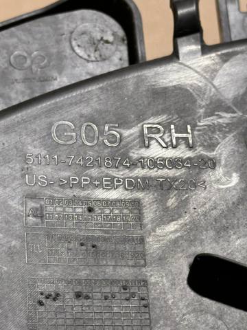 Дефлектор переднього бампера, правий 51117421874 BMW