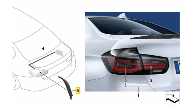 Накладка ринви задня права 51497453334 BMW