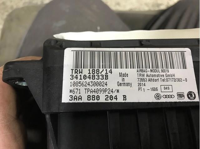 Подушка безпеки, пасажирська, AIRBAG 3AA880204B VAG