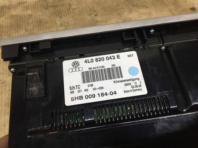 Апаратура регулювання контролю кондиціонування повітря 4L0820043E VAG