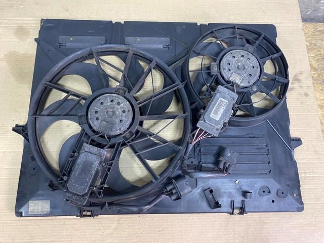 Дифузор радіатора охолодження, в зборі з двигуном і крильчаткою 7L0121203F VAG