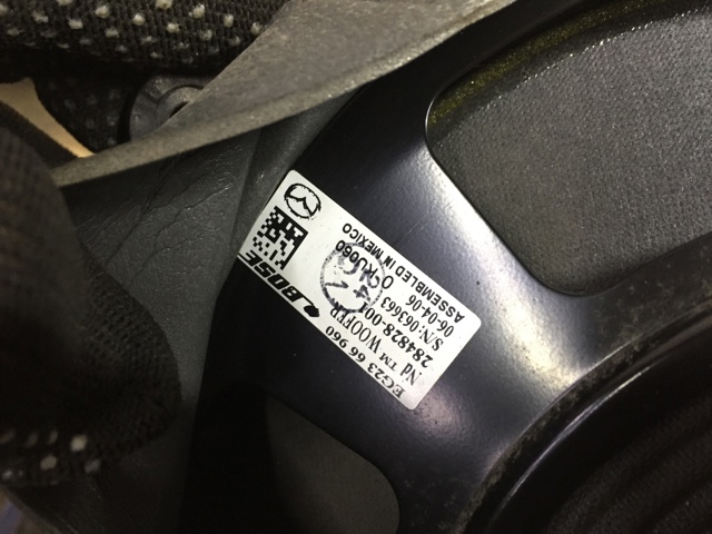 Динамік "торпедо" EG2366960 MAZDA