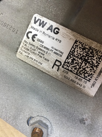 Подушка Айрбег водія захисту колін 5G2880842D VAG