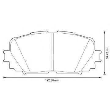 Колодки гальмівні передні, дискові 0446552260 TOYOTA