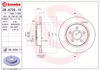 Дискові гальма 08A72510 BREMBO