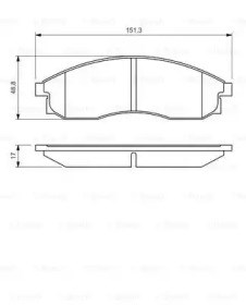 Тормозні колодки 0986424340 BOSCH