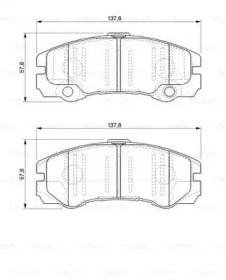Передні гальмівні колодки 0986424760 BOSCH