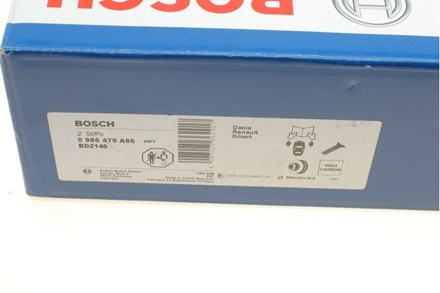 Гальмо дискове переднє 0986479A86 BOSCH