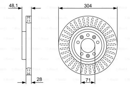 Диск гальмівний передній 0986479A89 BOSCH