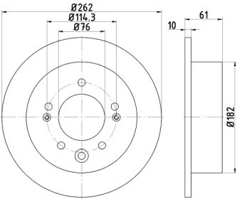 Диск гальмівний задній 0986479R09 BOSCH