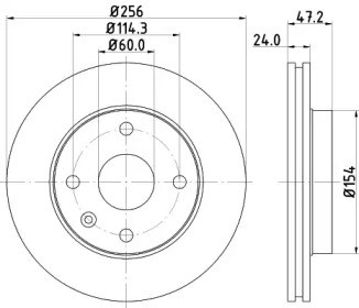 Гальмо дискове переднє 0986479R70 BOSCH