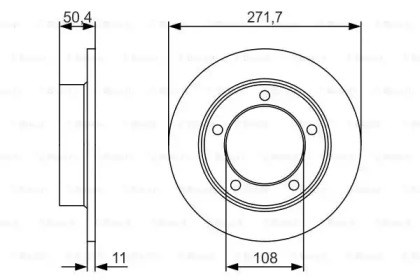 Диск переднього гальма 0986479R73 BOSCH