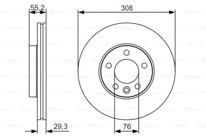 Гальмо дискове переднє 0986479R84 BOSCH