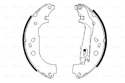 Колодки гальмівні задні, барабанні 0986487717 BOSCH
