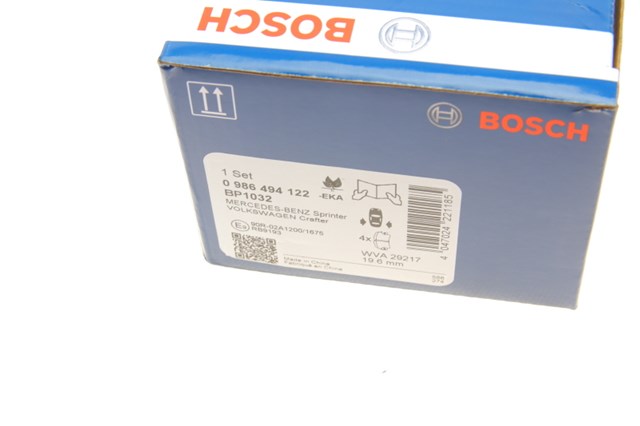 Колодки на гальмо задній дисковий 0986494122 BOSCH