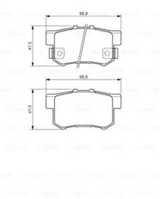 Задні гальмівні колодки 0986494358 BOSCH