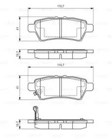 Колодки на гальмо задній дисковий 0986494369 BOSCH