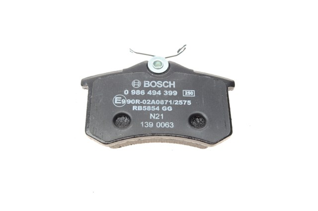 Комплект задніх колодок 0986494399 BOSCH