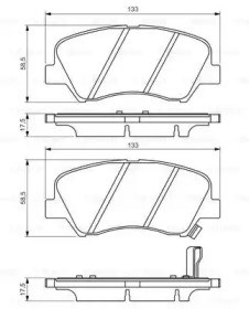 Тормозні колодки 0986494563 BOSCH