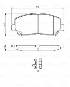 Колодки передні 0986494675 BOSCH
