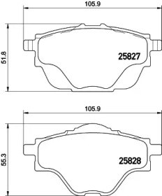 Задні дискові колодки 0986494805 BOSCH