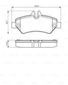 Задні гальмівні колодки 0986495100 BOSCH