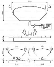 Колодки гальмівні дискові комплект 0986495213 BOSCH