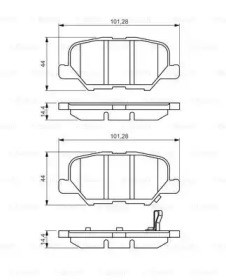 Комплект задніх колодок 0986495358 BOSCH