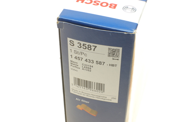 Автомобільний фільтр повітря 1457433587 BOSCH