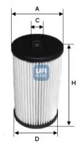 Фільтр тонкого очищення палива 2600700 UFI
