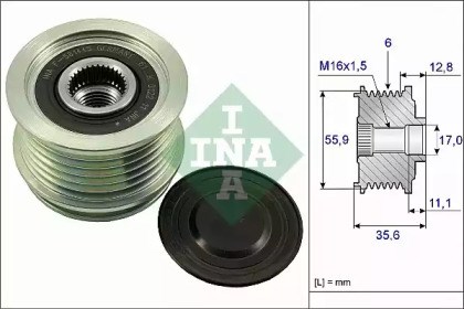 Обгонна муфта генератора 535004110 INA