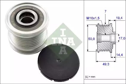 Шків генератора 535014010 INA