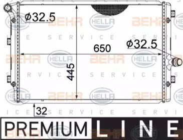 Радіатор охолодження двигуна 65281A NISSENS