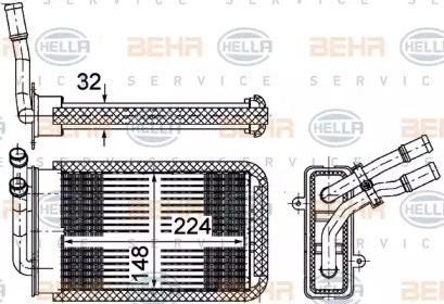 Радіатор обігрівача 70224 NISSENS