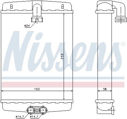 Радіатор обігрівача 72013 NISSENS