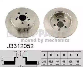 Дискові гальма J3312052 NIPPARTS